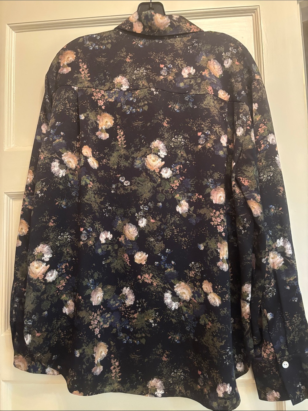 Vince Silk Painted Rose Button-Front Women's Blouse Size L - - Picture 6 of 10